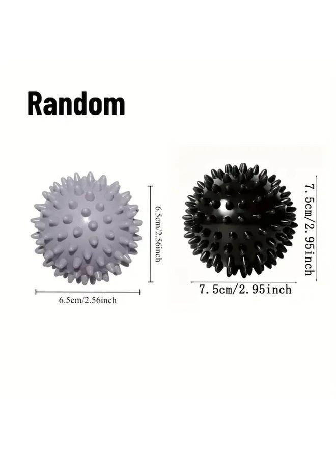 Black Spiny Massage Balls for Muscle Exercise Strong Medium Soft Textured Rollers - Image 3